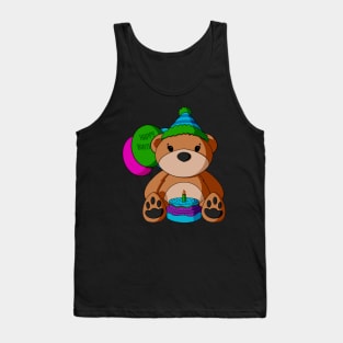 Birthday Cake Teddy Bear Tank Top